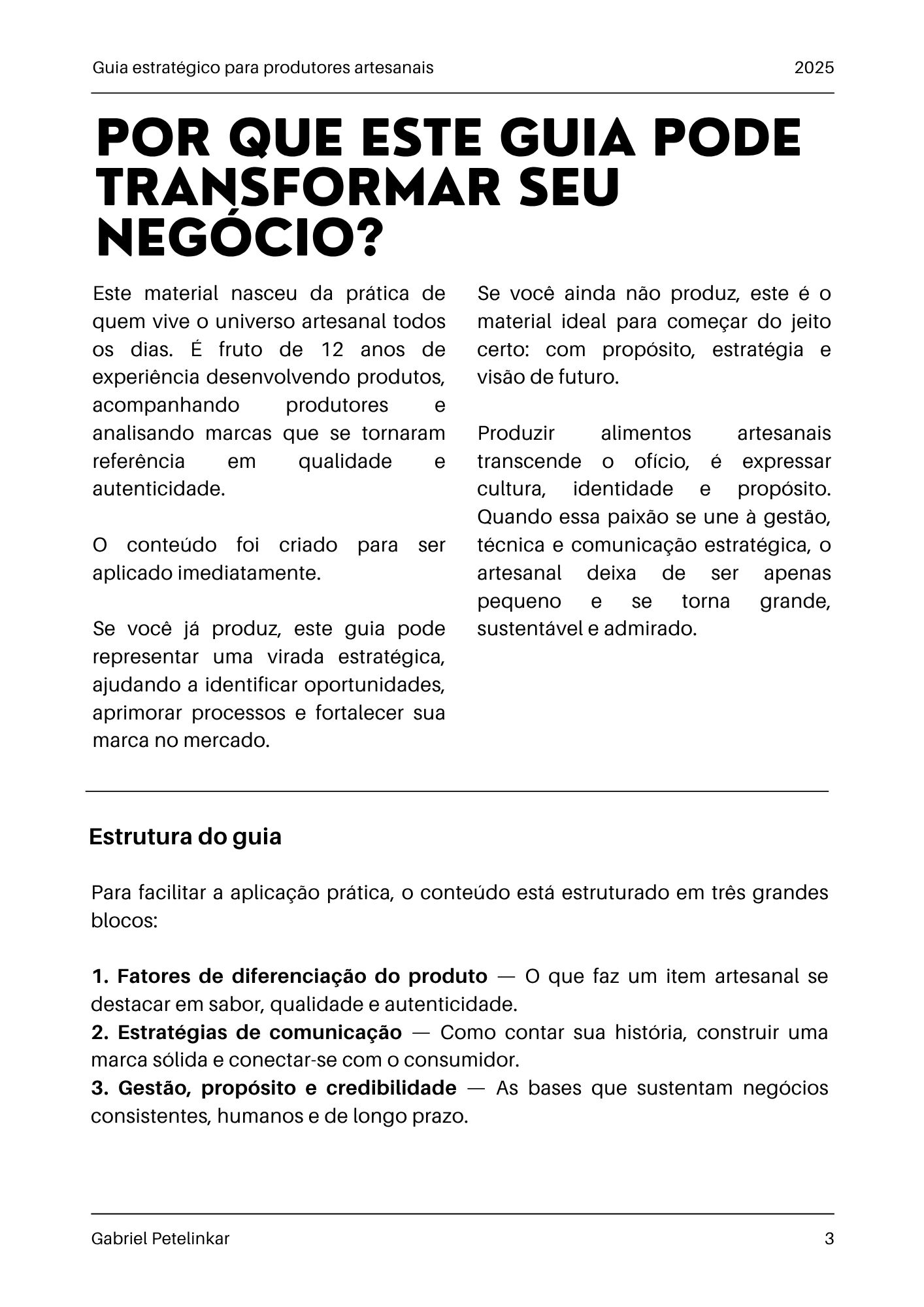 Página interna — Estrutura do guia